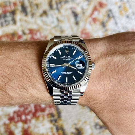 rolex datejust fluted bezel blue dial|rolex datejust 41 rhodium jubilee.